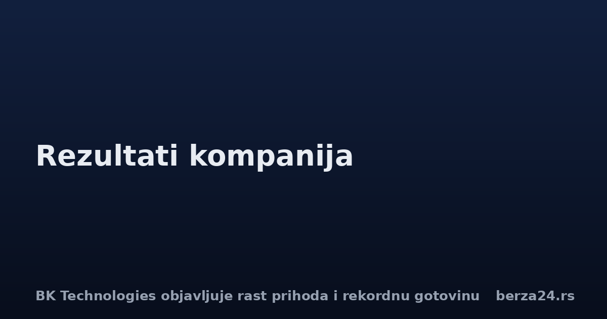 BK Technologies objavljuje rast prihoda i rekordnu gotovinu