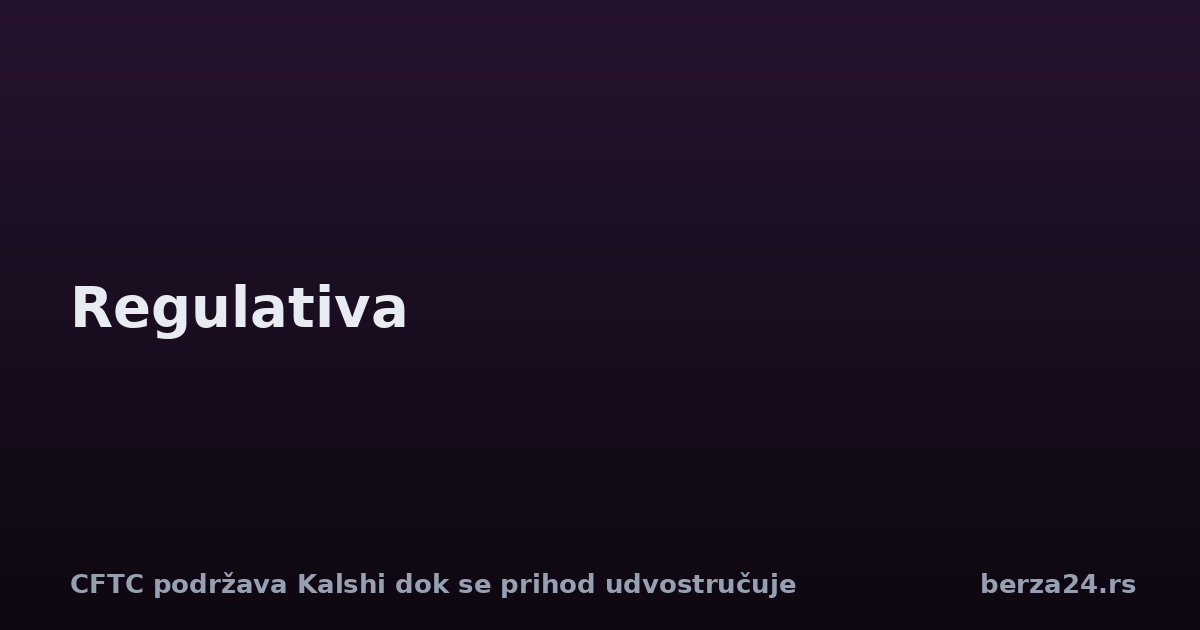 CFTC podržava Kalshi dok se prihod udvostručuje