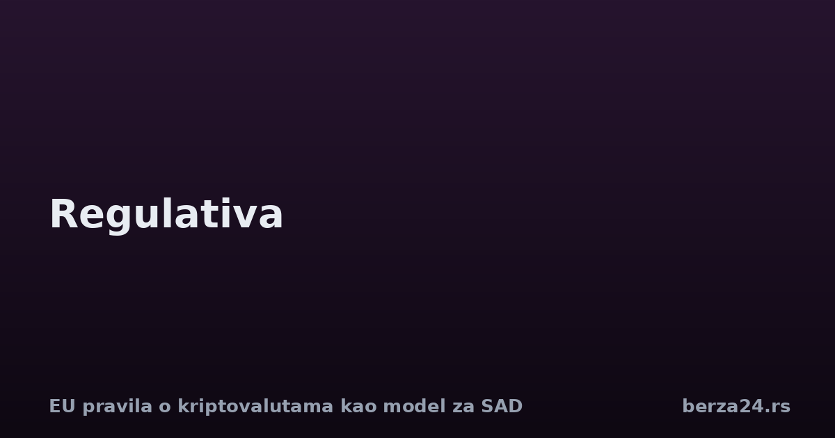 EU pravila o kriptovalutama kao model za SAD