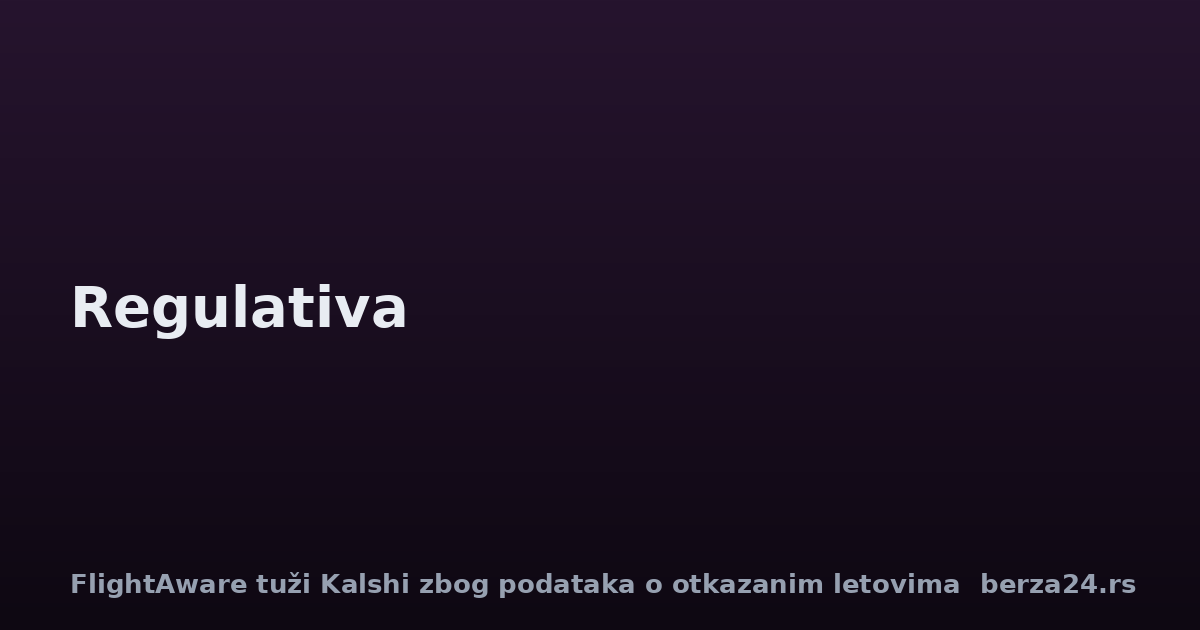 FlightAware tuži Kalshi zbog podataka o otkazanim letovima