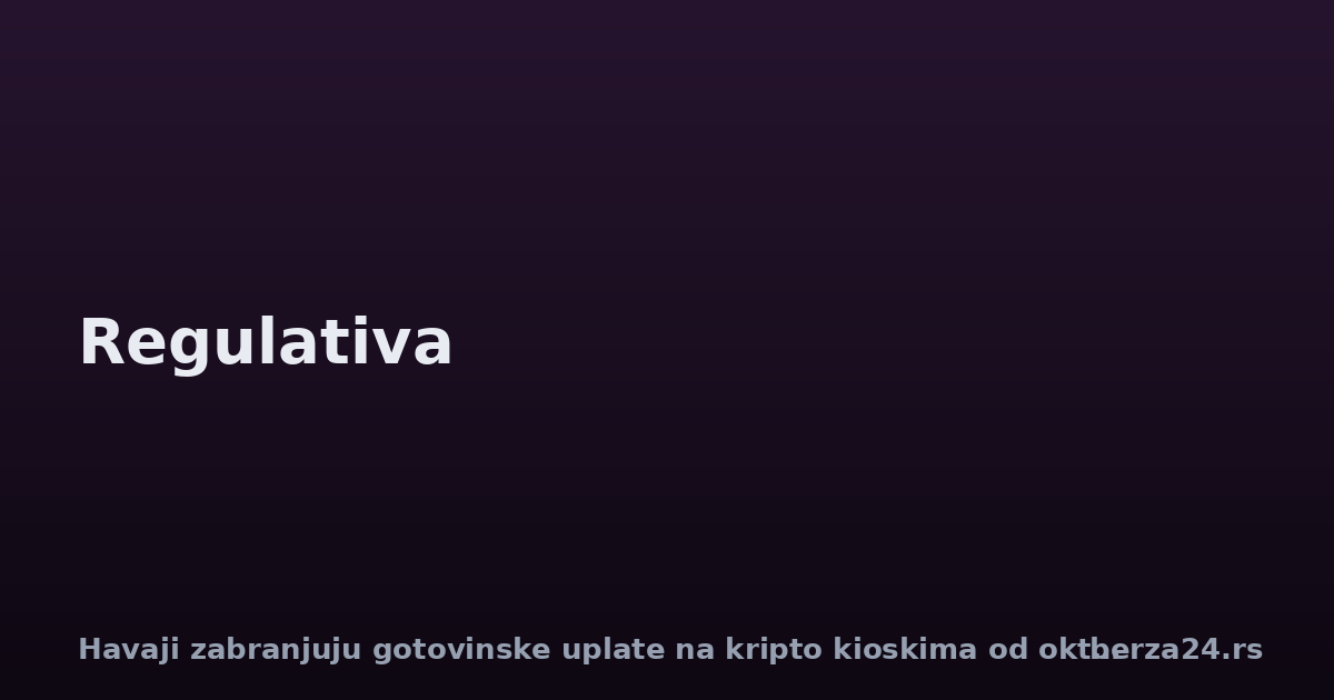 Havaji zabranjuju gotovinske uplate na kripto kioskima od oktobra