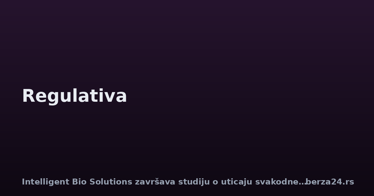 Intelligent Bio Solutions završava studiju o uticaju svakodnevnih supstanci
