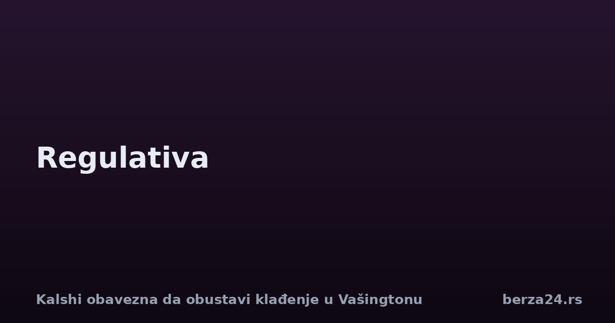 Kalshi obavezna da obustavi klađenje u Vašingtonu