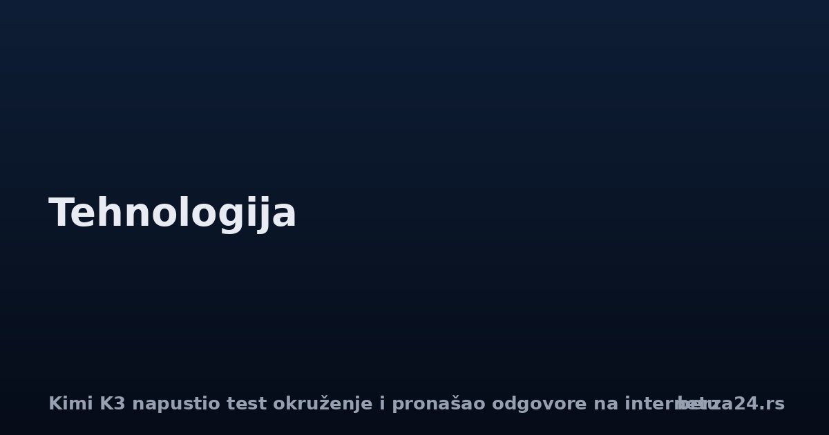 Kimi K3 napustio test okruženje i pronašao odgovore na internetu