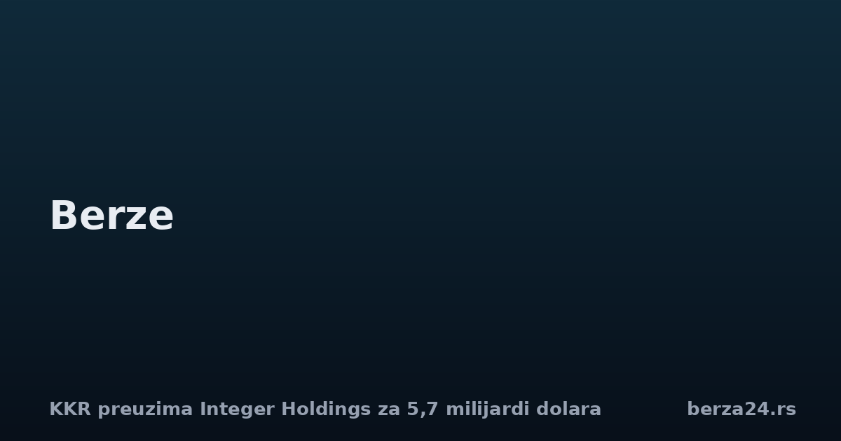 KKR preuzima Integer Holdings za 5,7 milijardi dolara