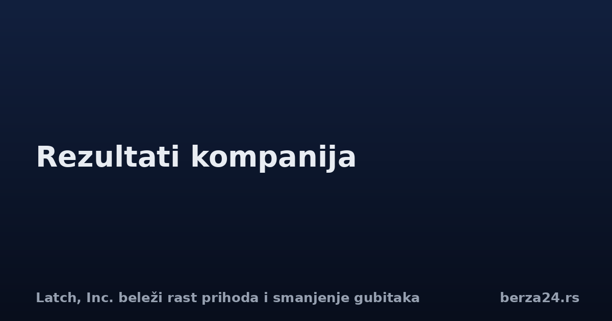 Latch, Inc. beleži rast prihoda i smanjenje gubitaka