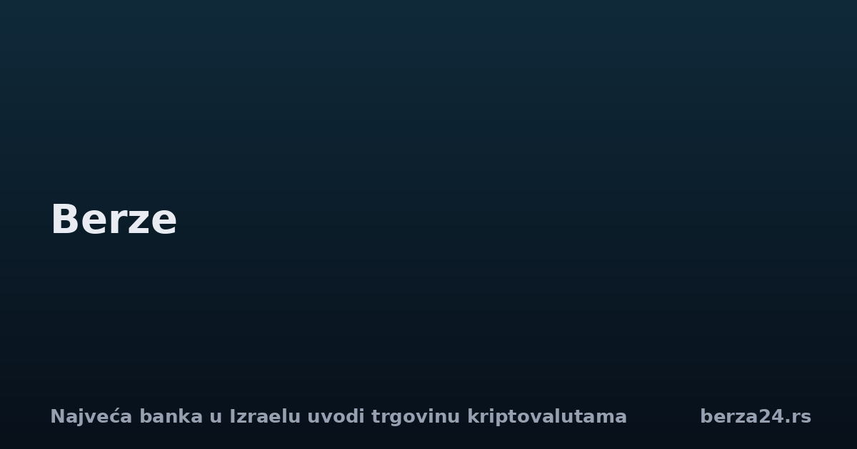 Najveća banka u Izraelu uvodi trgovinu kriptovalutama