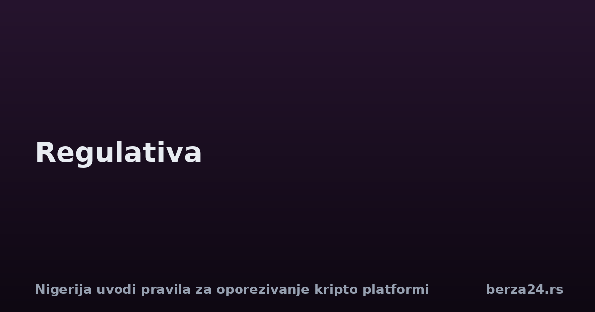 Nigerija uvodi pravila za oporezivanje kripto platformi