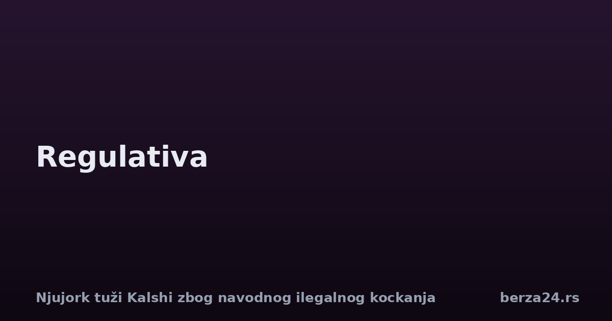 Njujork tuži Kalshi zbog navodnog ilegalnog kockanja