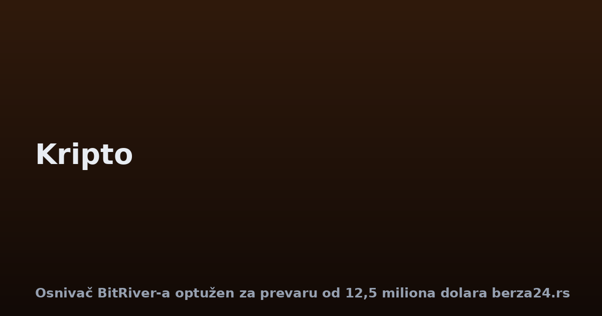 Osnivač BitRiver-a optužen za prevaru od 12,5 miliona dolara