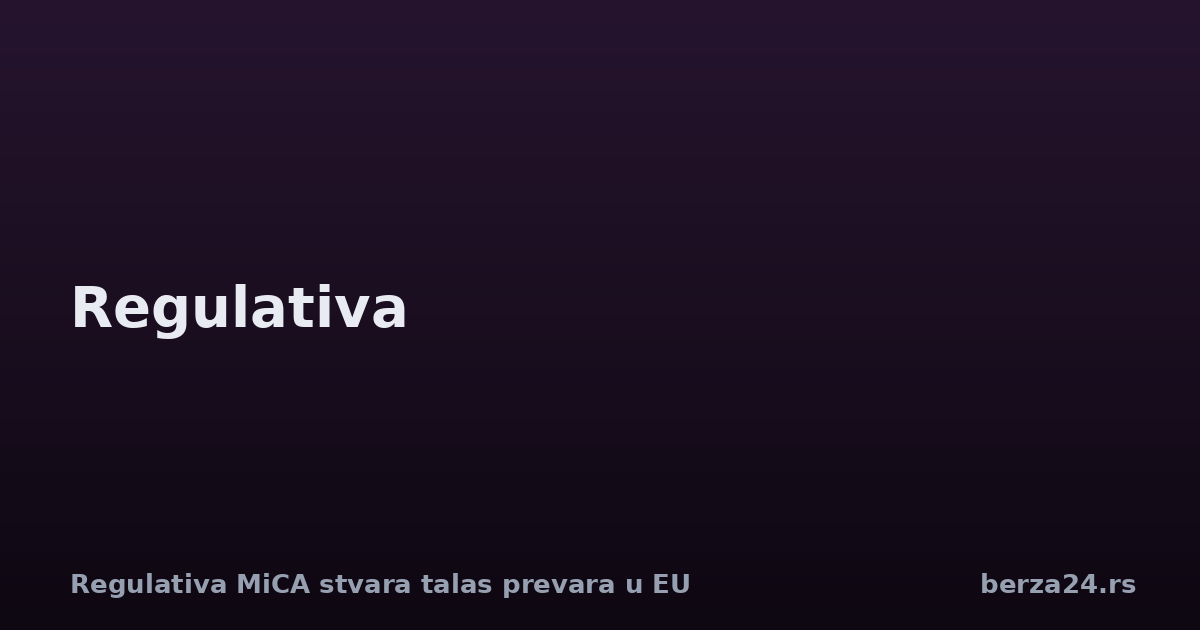 Regulativa MiCA stvara talas prevara u EU