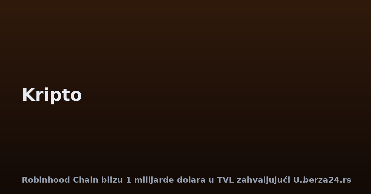 Robinhood Chain blizu 1 milijarde dolara u TVL zahvaljujući Uniswap-u
