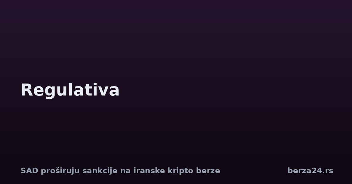 SAD proširuju sankcije na iranske kripto berze