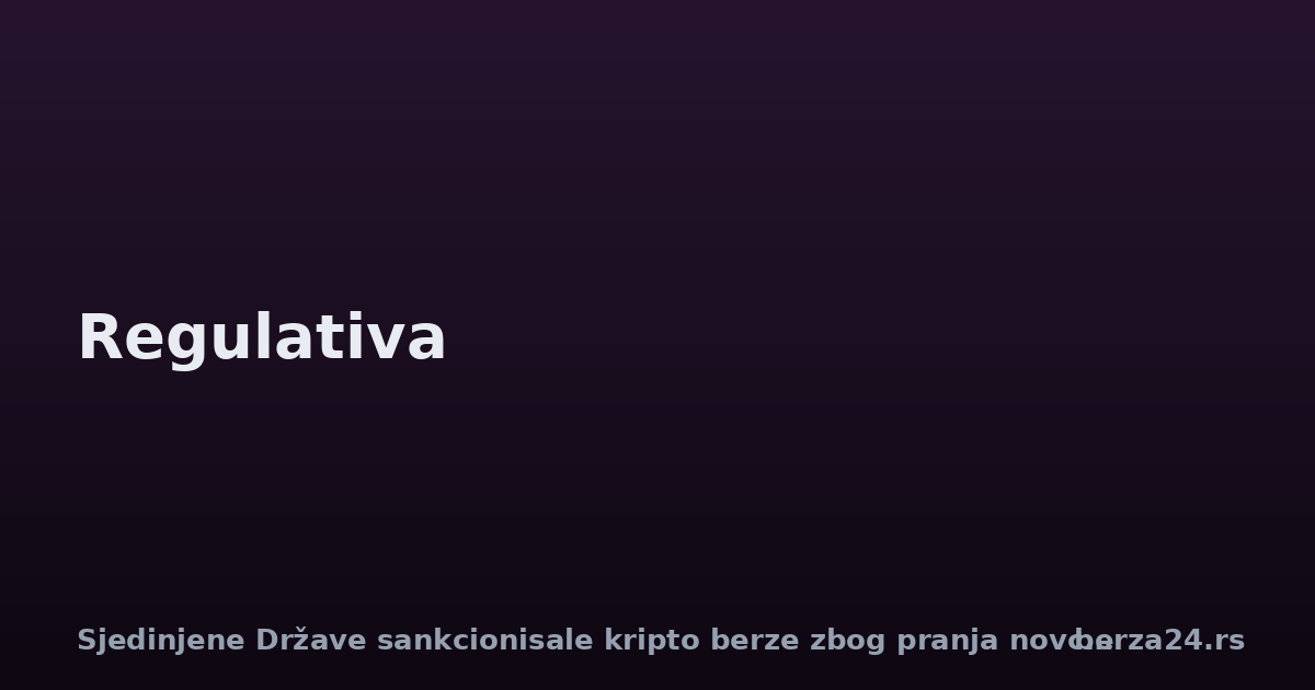 Sjedinjene Države sankcionisale kripto berze zbog pranja novca za Iran