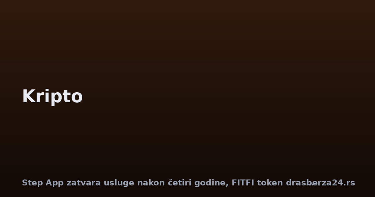 Step App zatvara usluge nakon četiri godine, FITFI token drastično opada