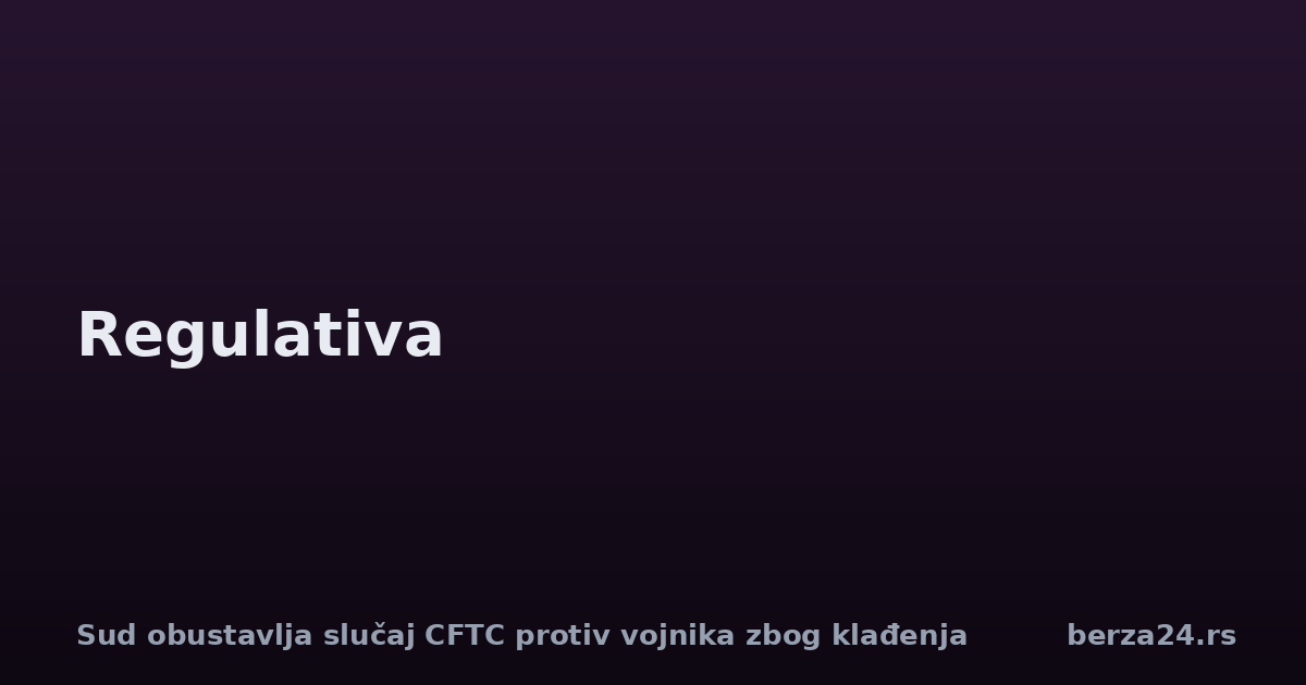 Sud obustavlja slučaj CFTC protiv vojnika zbog klađenja