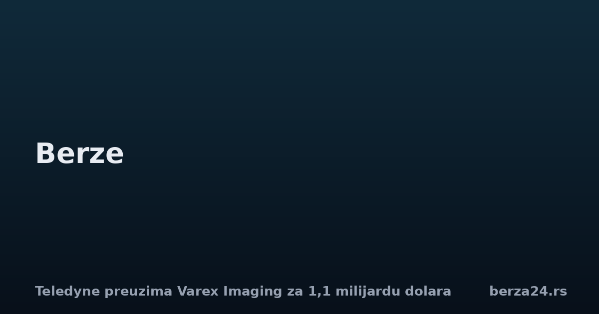 Teledyne preuzima Varex Imaging za 1,1 milijardu dolara