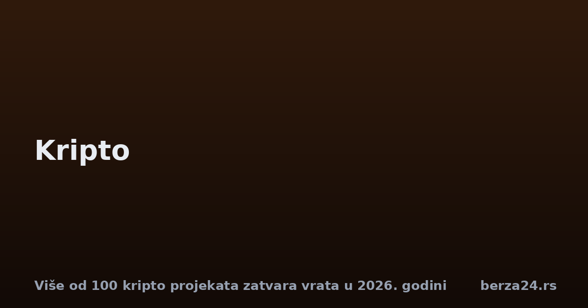 Više od 100 kripto projekata zatvara vrata u 2026. godini